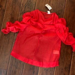 H&M red top size 10